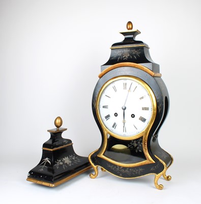 Lot 286 - A 19th Century Swiss Neuchatel Mantel Clock and Bracket