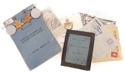 Lot 267 - WWII medal group, log book and associated...