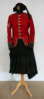 Lot 230 - Glasgow Highlanders uniform, including a cap...