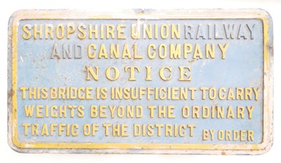 Lot 267 - Railway Interest - A Cast Iron Notice Sign