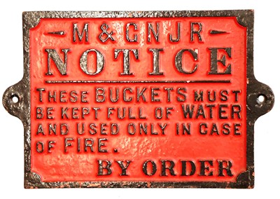 Lot 275 - Railway Interest - A Cast Iron Notice Sign