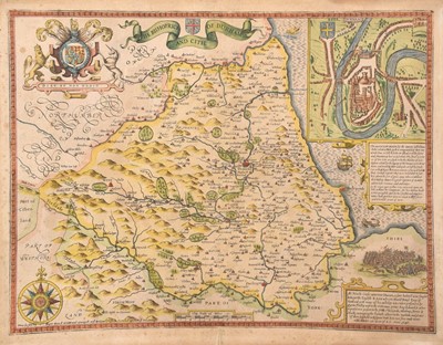 Lot 295 - John Speed, Map of County Durham.