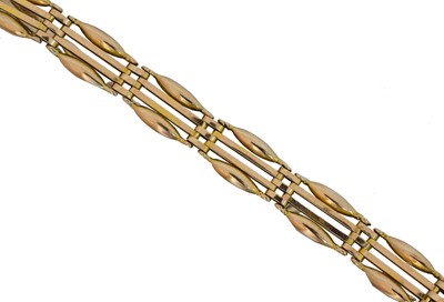 Lot 37 - A 9ct gold bracelet by Manton & Mole.