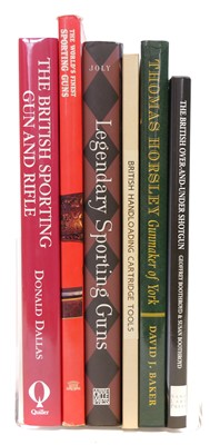 Lot 243 - Six reference books on sporting guns and...