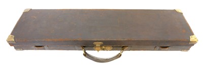 Lot 490 - Churchill gun case, leather and brass...