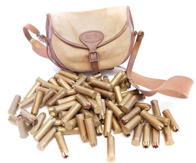 Lot 547 - Kynock 12 bore brass cartridges, ninety one in...