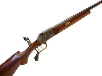 Lot 36 - German 8.15 x 46 falling block target rifle,...
