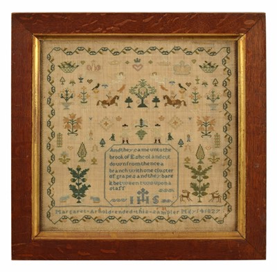Lot 341 - A George IV Sampler by Margaret Arnold