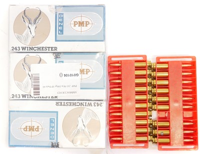 Lot 541 - .243 ammunition, to include sixty rounds of...