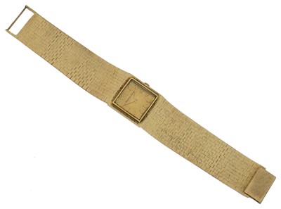Lot 220 - A 1970s 9ct gold Bueche Girod manual wind wristwatch.