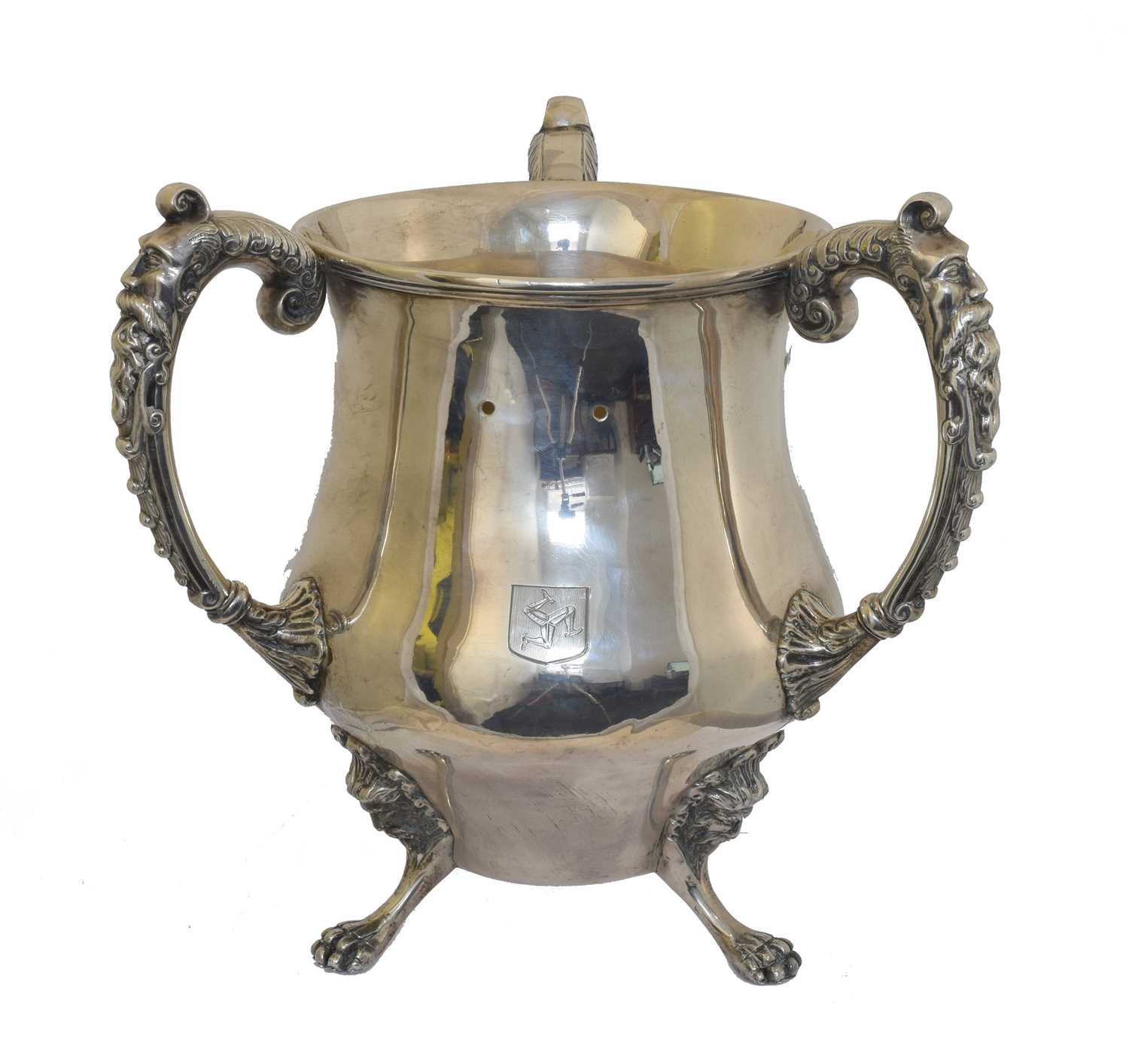 Lot 1 - An Edward VIII silver tyg/loving cup by Goldsmiths.