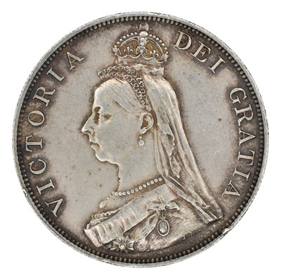 Lot 49 - Queen Victoria, Double-Florin, 1889 inverted 1 for I in VICTORIA.