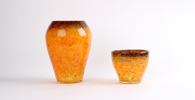 Lot 135 - Two "Monart"-Type Glass Vases