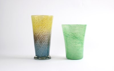 Lot 143 - Two Art Glass Tapered Vases