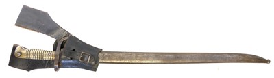 Lot 175 - Mle. 1866 Chassepot bayonet and scabbard, with...