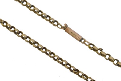 Lot 41 - A 9ct gold chain necklace.