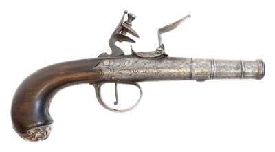 Lot 3 - 18th century Flintlock Queen Anne pistol, 2...