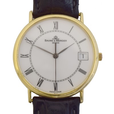 Lot 208 - An 18ct gold Baume & Mercier quartz wristwatch, ref. 15205.