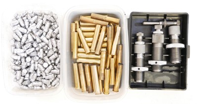 Lot 529 - .360 2-1/4 Black Powder Express, tools and...
