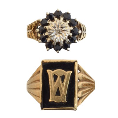 Lot 99 - Two dress rings.
