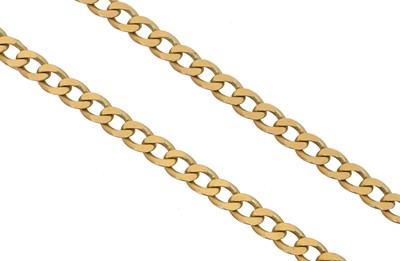 Lot 92 - A 9ct gold chain necklace.