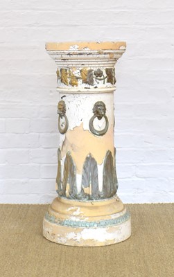 Lot 175 - A Victorian Painted Stoneware or Earthenware Column