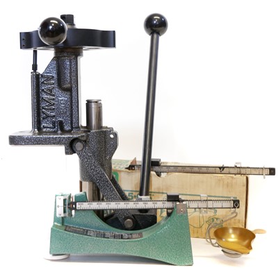 Lot 537 - Lyman six station turret press, together with...