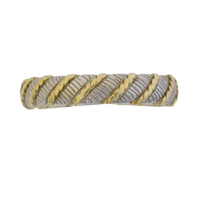 Lot 139 - An 18ct gold band ring.
