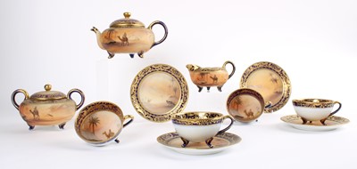 Lot 191 - A Noritake "Arabian" or "Desert" Pattern Four-Setting Tea Service