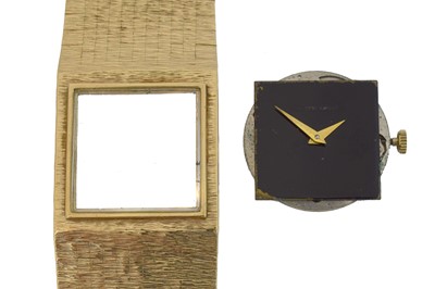 Lot 221 - A 9ct gold Bueche Girod manual wind wristwatch.