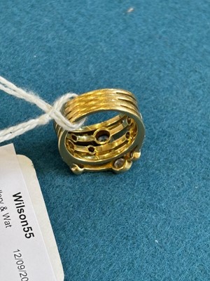 Lot 120 - An 18ct gold diamond medium 'Waterfall' ring by Boodles.