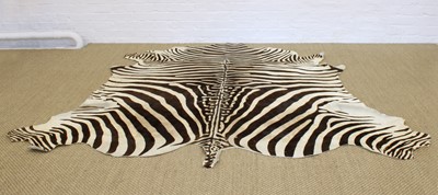 Lot 65 - Large Vintage Zebra Hide Rug