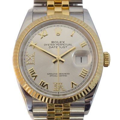 Lot 240 - A steel and gold Rolex Oyster Perpetual Datejust 36 wristwatch, ref 126233.