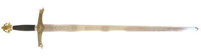 Lot 162 - Reproduction Toledo broadsword, with bear mask...