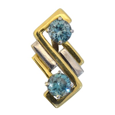 Lot 66 - An 18ct gold zircon pendant by David M Robinson.