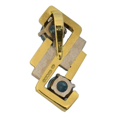 Lot 66 - An 18ct gold zircon pendant by David M Robinson.
