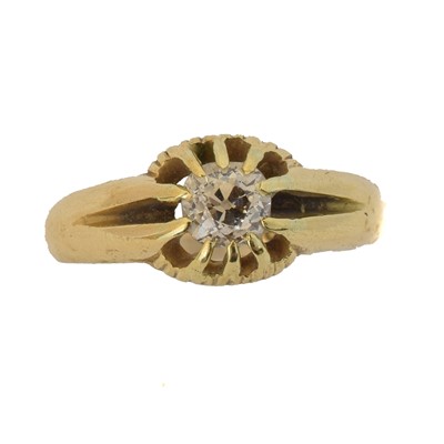 Lot 174 - An 18ct gold diamond single stone ring.