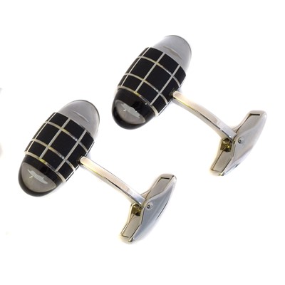 Lot 189 - A pair of Montblanc 'UrbanWalker' cufflinks.