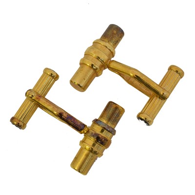 Lot 159 - A pair of gold plated Montblanc 'Bar' cufflinks.