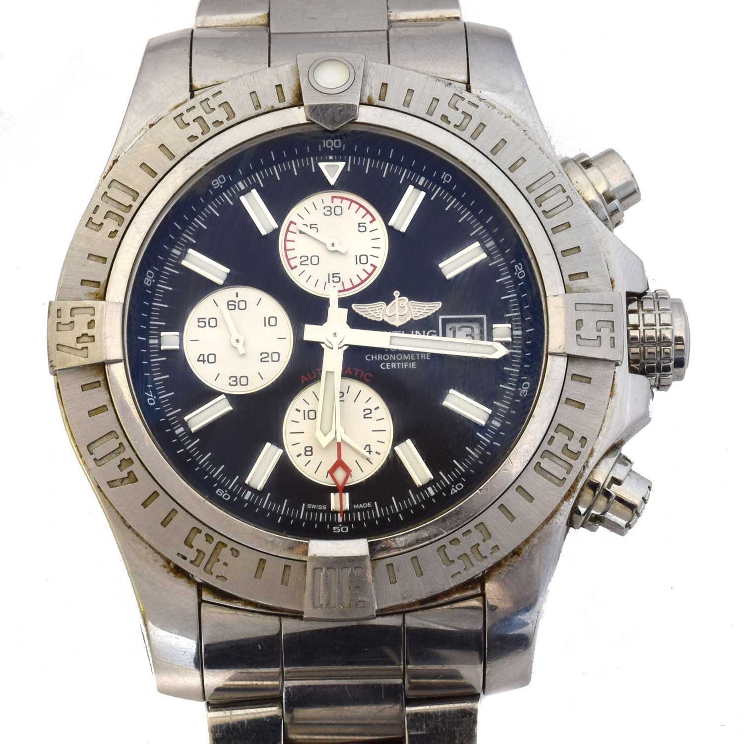 Lot 219 - A Breitling Super Avenger II automatic wristwatch, ref. A1337111/BC29.