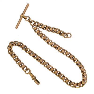 Lot 97 - A 9ct gold Albert chain.