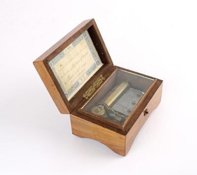 Lot 300 - A Small Early 20th Century Swiss Musical Box