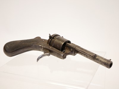 Lot 11 - Pinfire 180 bore revolver, 3.25 inch sighted...