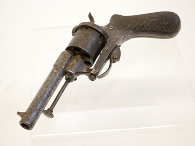 Lot 11 - Pinfire 180 bore revolver, 3.25 inch sighted...