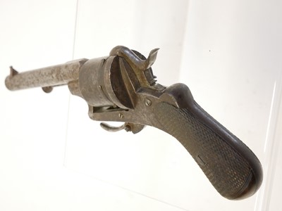 Lot 11 - Pinfire 180 bore revolver, 3.25 inch sighted...