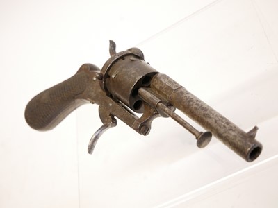 Lot 11 - Pinfire 180 bore revolver, 3.25 inch sighted...