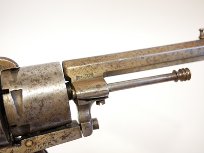 Lot 12 - Belgian 7mm pinfire revolver, serial numbe...