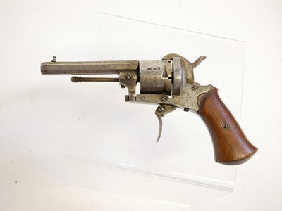 Lot 12 - Belgian 7mm pinfire revolver, serial numbe...
