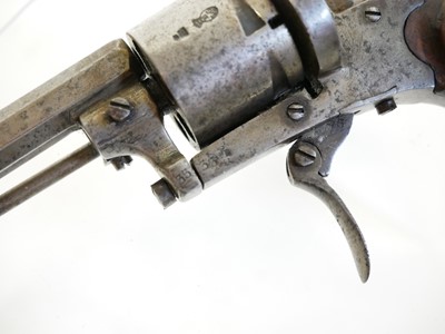 Lot 12 - Belgian 7mm pinfire revolver, serial numbe...