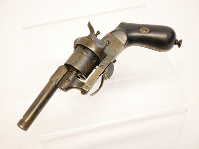 Lot 15 - Belgian 7mm pinfire revolver, with decorative...